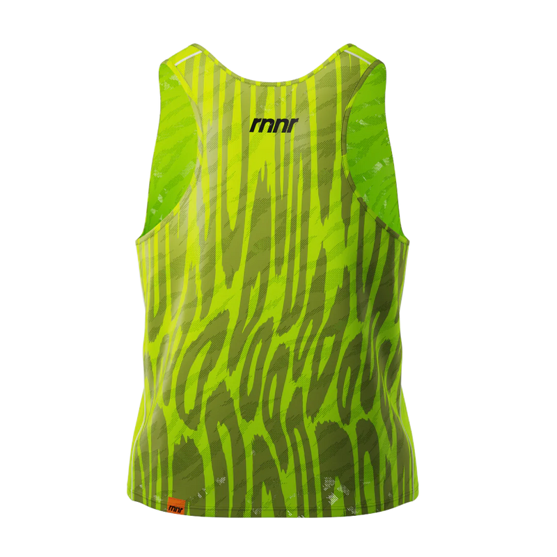 Mens All Out Singlet - Drippy Cheetah Green